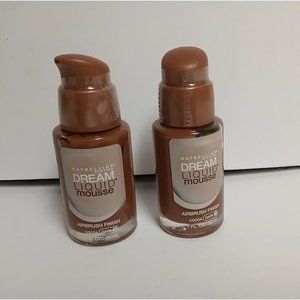 Maybelline Dream Liquid Mousse Airbrush Finish Foundation DARK 3 1oz Lot Of 2